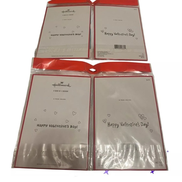 Lot of  Six Packages of Hallmark Valentine Cards - 2 Designs - 12 Cards - LOT #6 - Picture 3 of 5